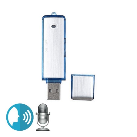 Micro enregistreur audio clé USB 20h d'autonomie