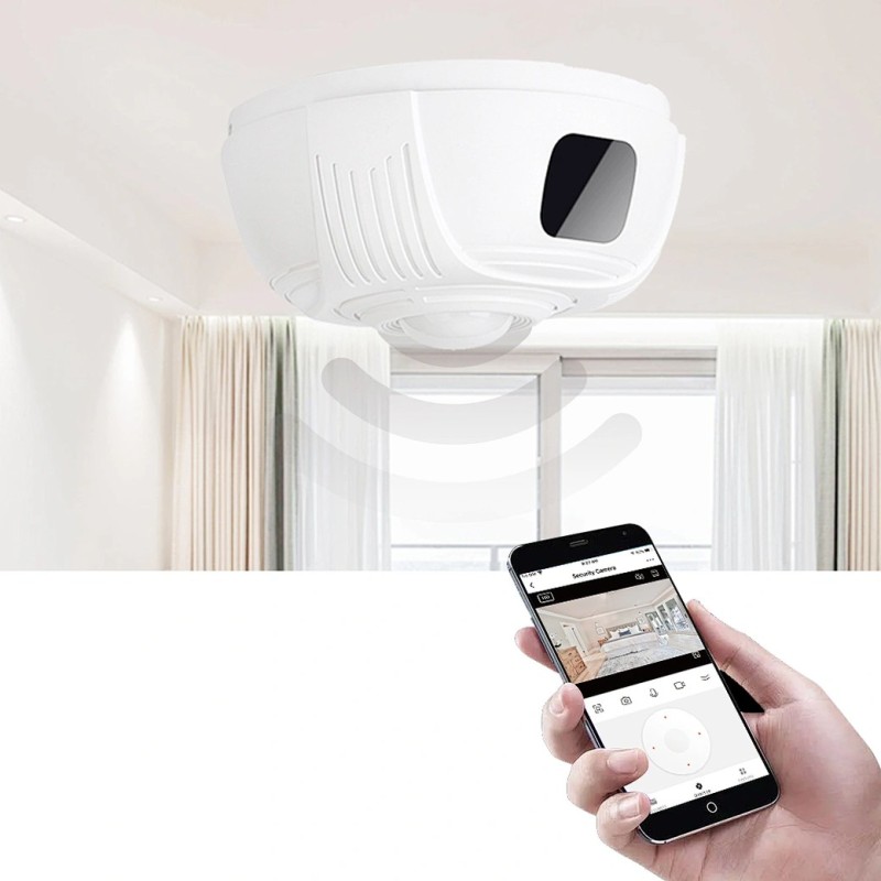 Rauchmelder WIFI-Kamera mit langer Autonomie, um 330° drehbar