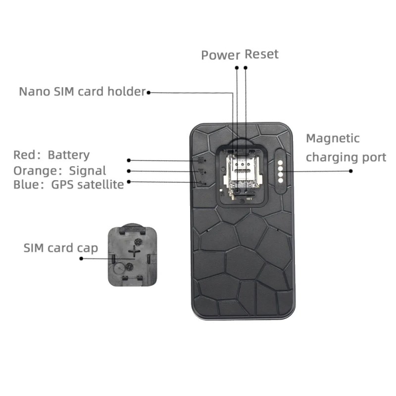 Wasserdichter magnetischer 4G-GPS-Tracker mit Mikrofon, 100 Tage