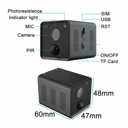 Caméra WIFI connectée longue autonomie détection de mouvement PIR
