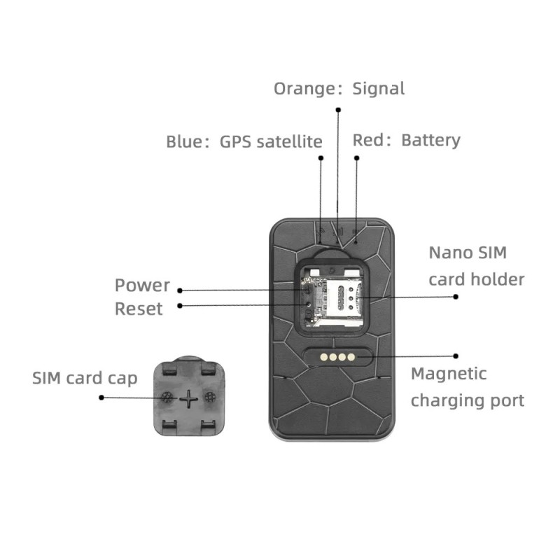 Localizzatore GPS magnetico 4G impermeabile con microfono 30 giorni
