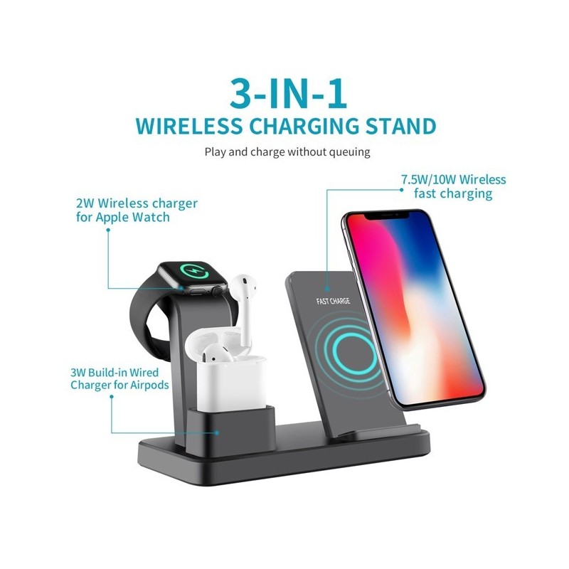 Induction charging station with Full HD WIFI camera