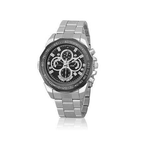 Montre Métallique avec Caméra Full HD, Vision Nocturne et Microphone Intégré