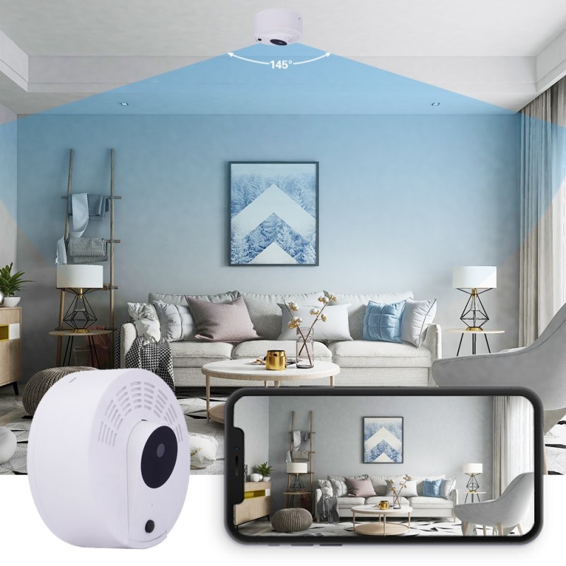 Détecteur de fumée caméra espion WIFI longue autonomie 1 an détection de mouvement
