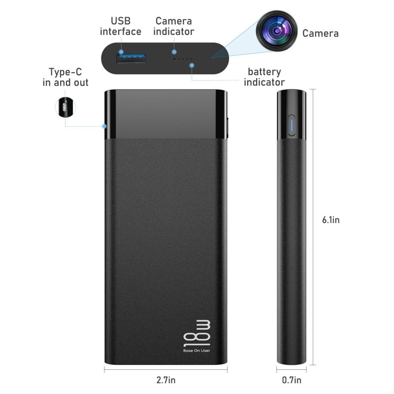 WiFi-Kamera Backup-Batterie Fernüberwachung 32 Stunden