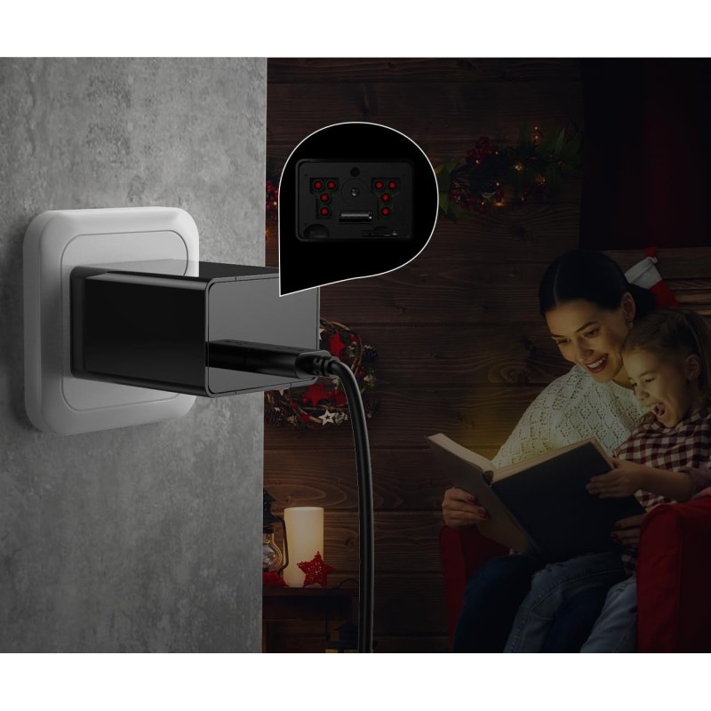 Ladeadapter Full HD 1080p Kamera mit Nachtsicht