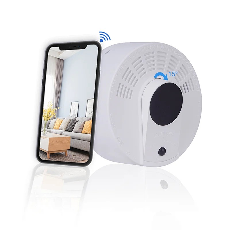 Détecteur de fumée caméra espion WIFI longue autonomie 1 an détection de mouvement