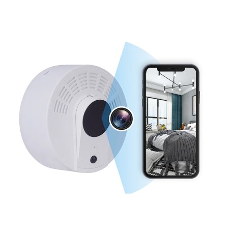 Détecteur de fumée caméra espion WIFI longue autonomie 1 an détection de mouvement