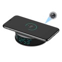 Full HD WiFi Camera in Alarm Clock with Wireless Charging