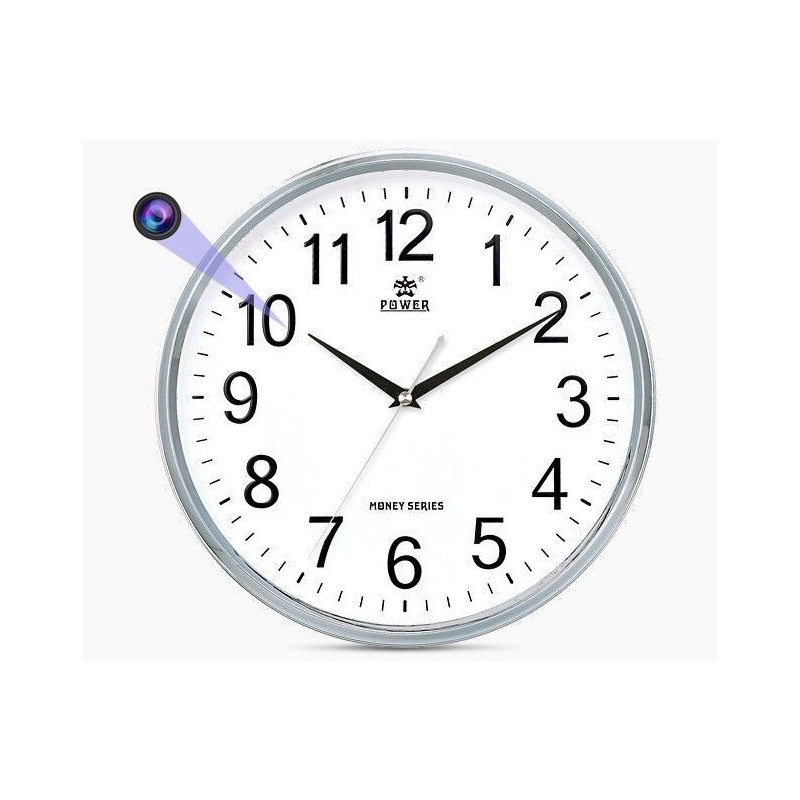 Horloge mural caméra espion Full HD vision nocturne