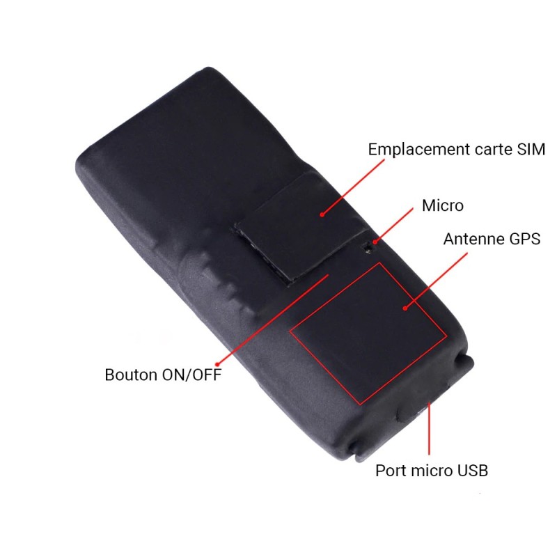Traceur GPS avec micro écoute à distance en direct 10 jours