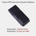 Traceur GPS avec micro écoute à distance en direct 10 jours