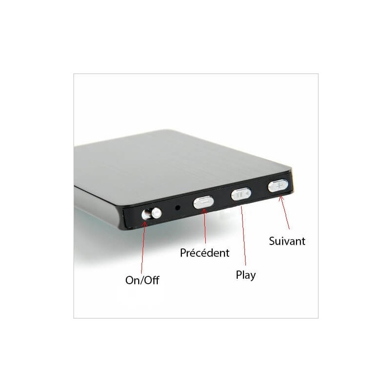 Micro enregistreur vocal autonomie 80h et 160h en détection