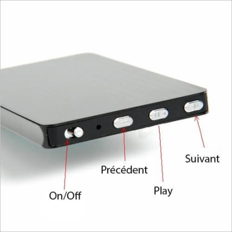 Micro enregistreur vocal autonomie 80h et 160h en détection
